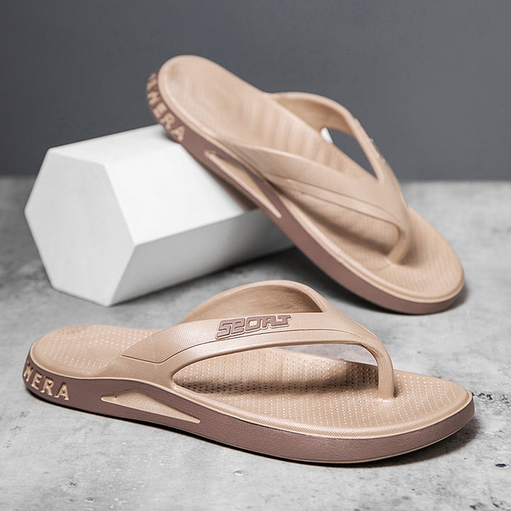 Trendy Neutral-Colored Flip-Flops