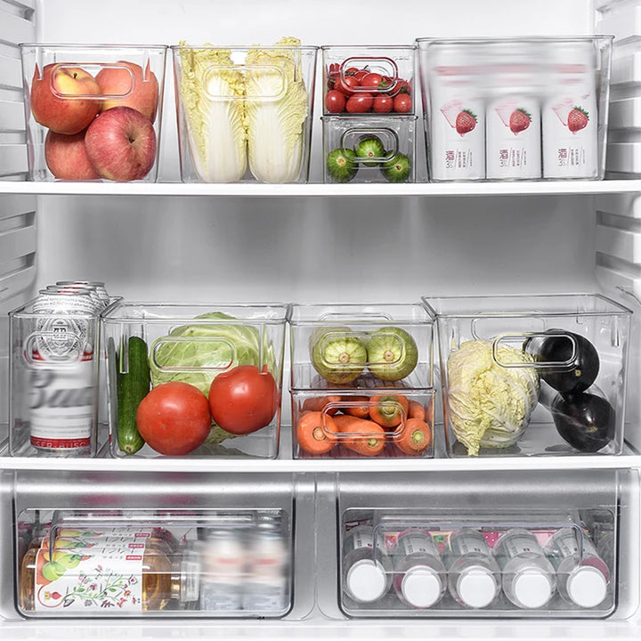 Transparent plastic refrigerator storage bead treasure box empty storage box jewelry box rectangular box