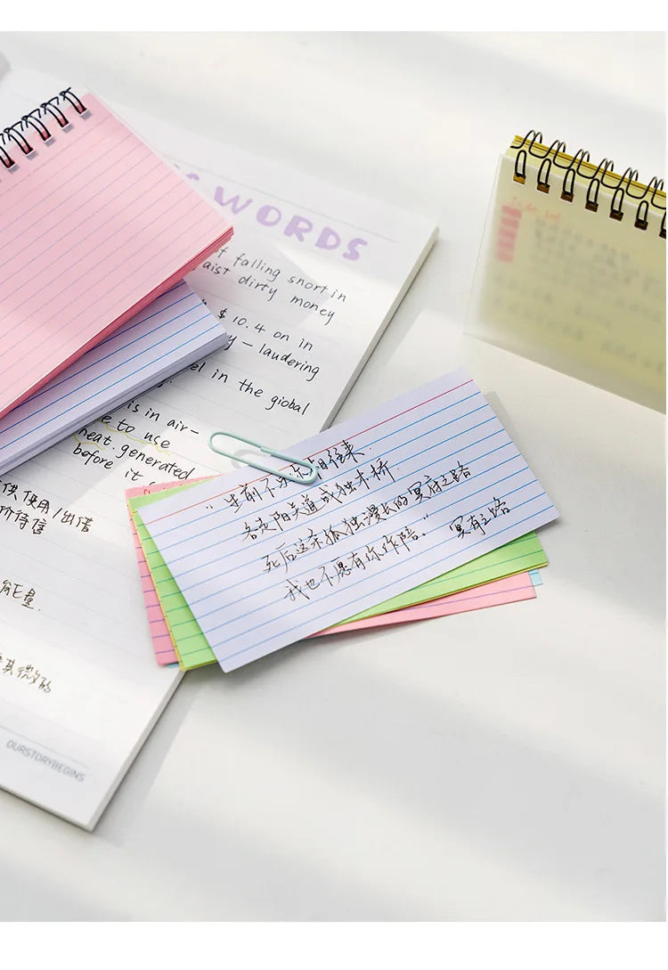 Horizontal Line Notebook Tearable Coil Book Cuaderno Journal Note Book Office Supplies Diary Libretas Stationery Notebooks