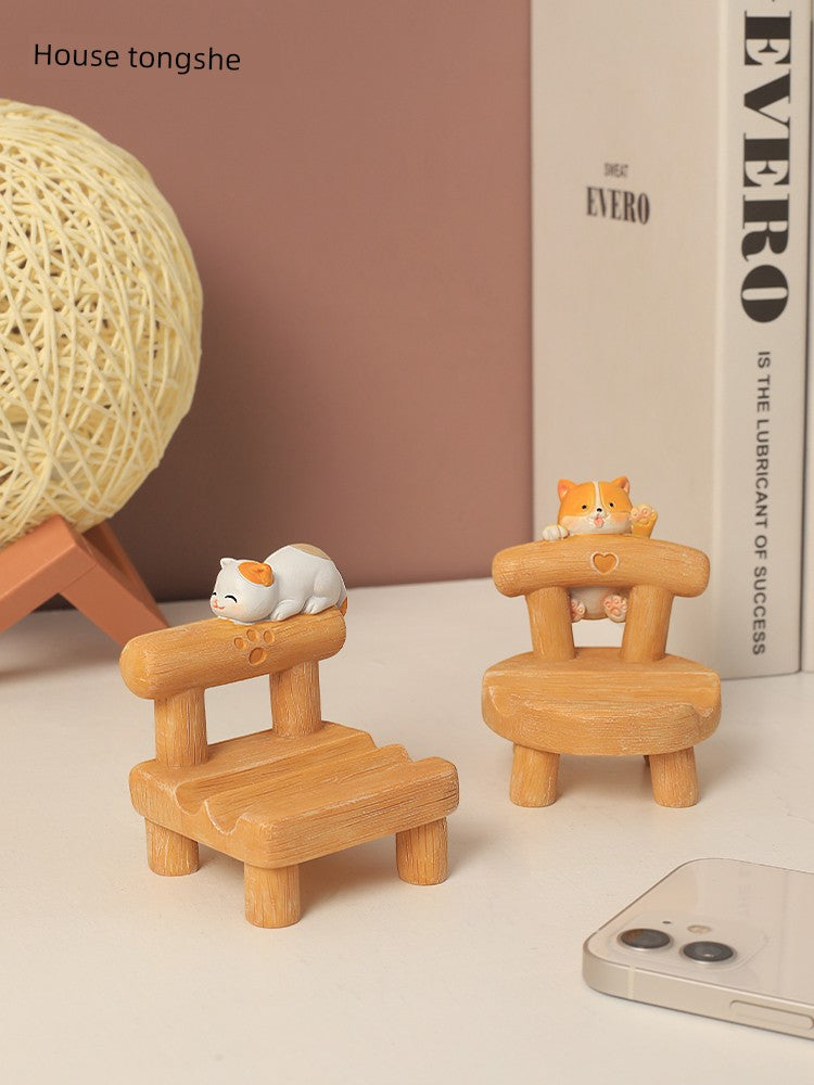 Young Adult Heart Stool Cute Office Desk Surface Panel Decorations