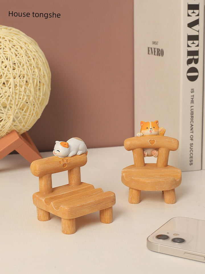 Young Adult Heart Stool Cute Office Desk Surface Panel Decorations