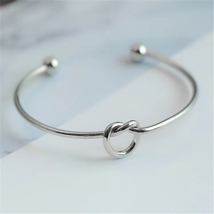Vintage Stainless Steel Woven Twist Cuff Bangle or Braided Cable Statement Streetwear Bracelet