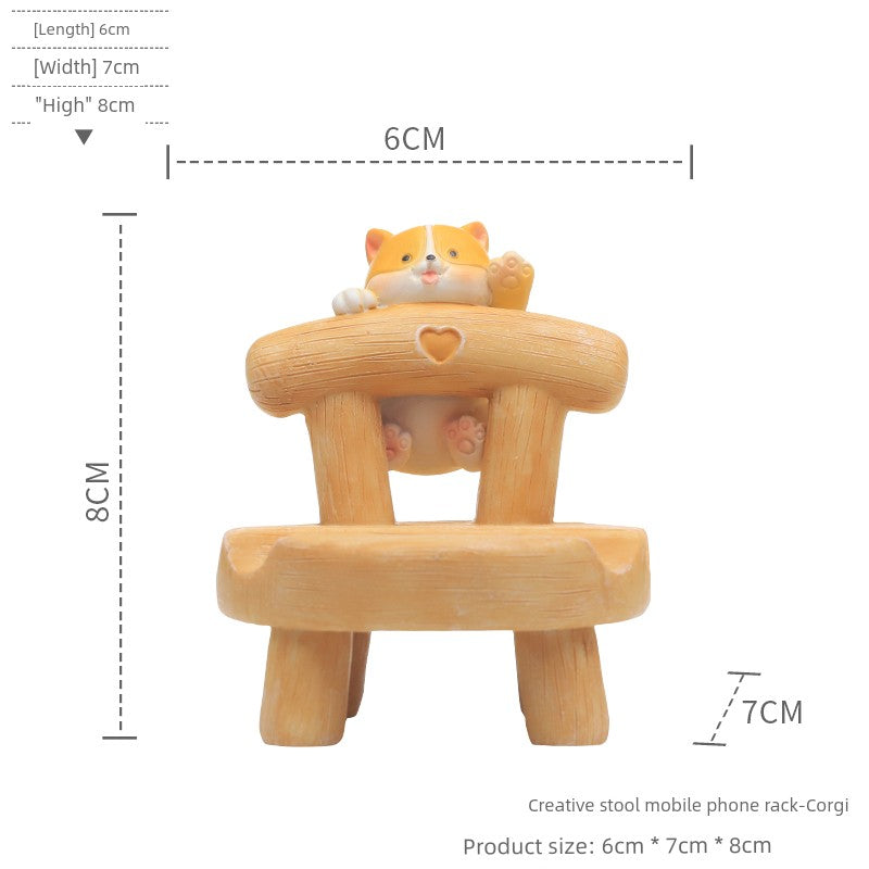 Young Adult Heart Stool Cute Office Desk Surface Panel Decorations