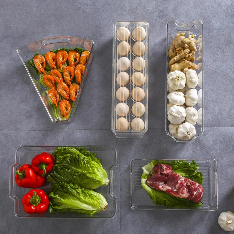 Transparent plastic refrigerator storage bead treasure box empty storage box jewelry box rectangular box