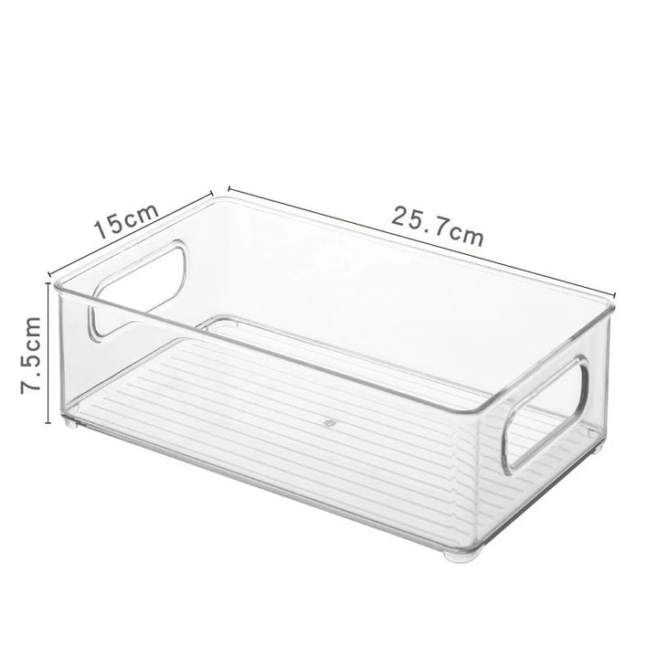 Transparent plastic refrigerator storage bead treasure box empty storage box jewelry box rectangular box