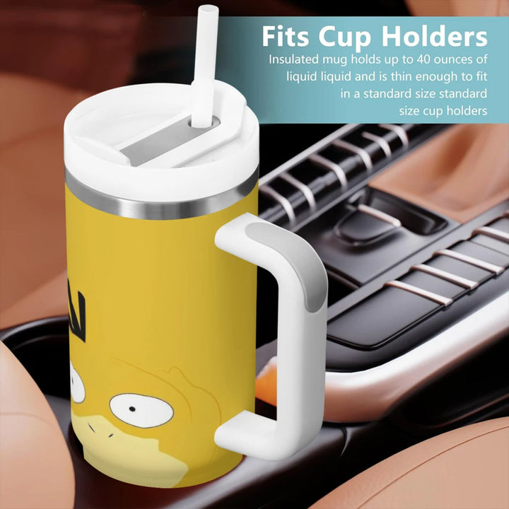 Pokemon 40 Oz Ultimate Tumbler with Handle and Straw Vacuum Insulated Tumbler