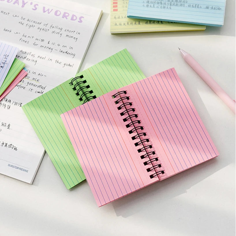 Horizontal Line Notebook Tearable Coil Book Cuaderno Journal Note Book Office Supplies Diary Libretas Stationery Notebooks